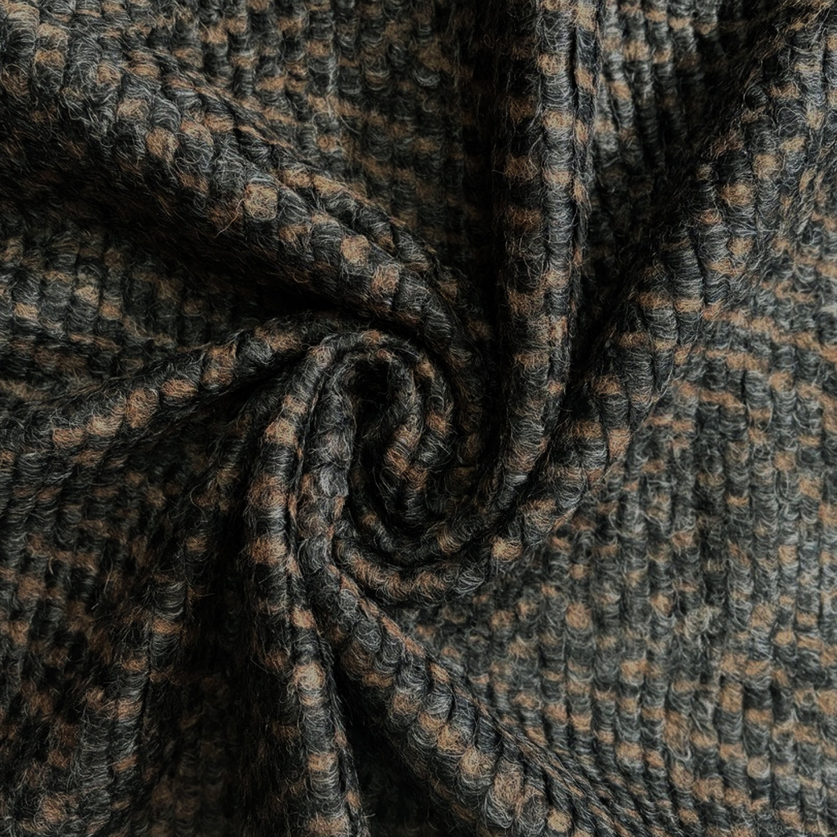 sweater knit/coating, chunky luxury wool blend 'textured herringbone'