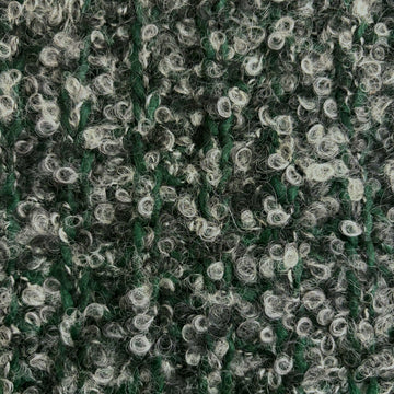 sweater knit/coating, chunky bouclé luxury wool blend 'mossy stone'