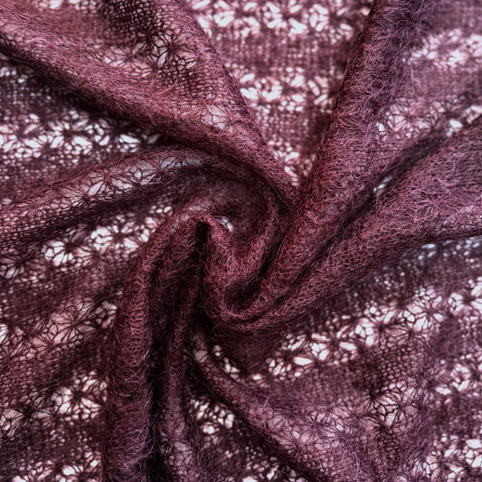 sweater knit, lightweight luxury wool blend - 'mulled snowflake'