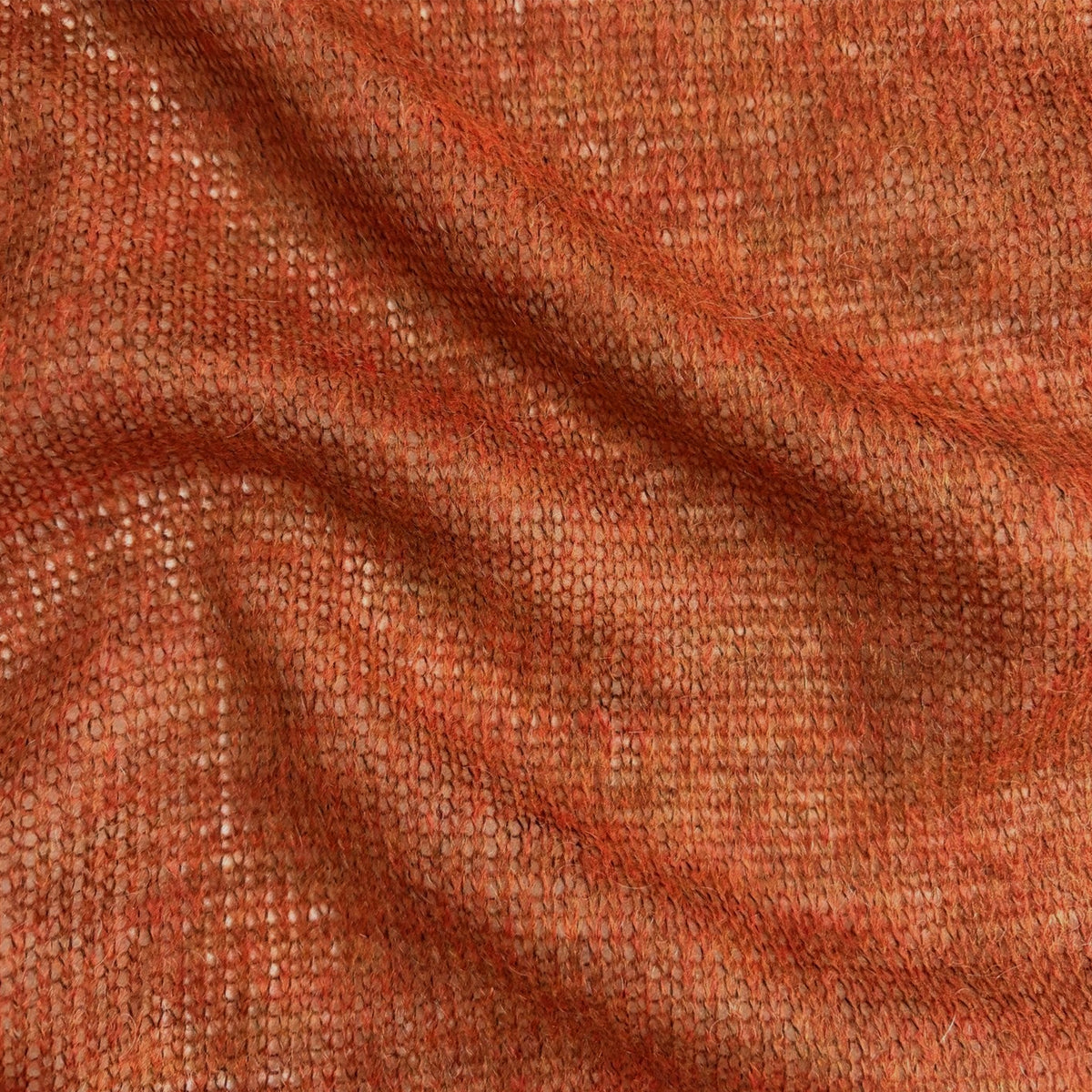 sweater knit, lightweight luxury wool blend - mottled mango