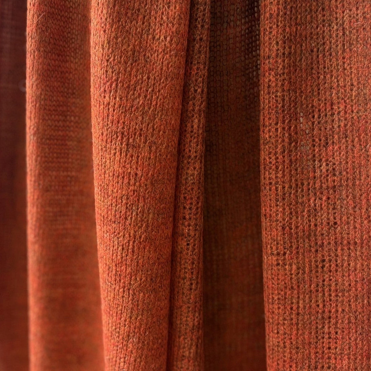 sweater knit, lightweight luxury wool blend - mottled mango