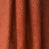 sweater knit, floral eyelet lightweight luxury wool blend - persimmon