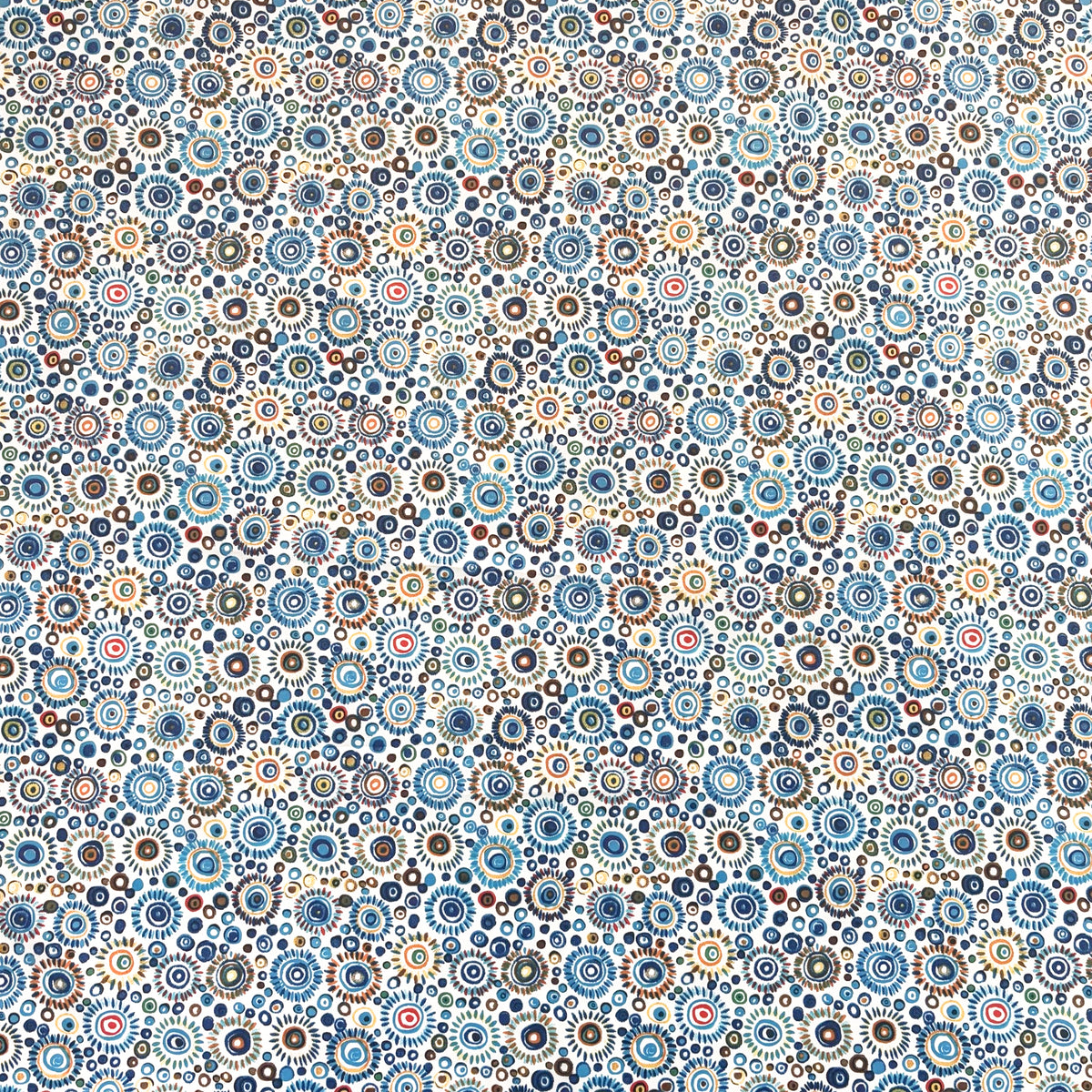 shirting, cotton stretch 'starburst' - cerulean