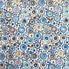 shirting, cotton stretch 'starburst' - cerulean