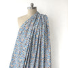 shirting, cotton stretch 'starburst' - cerulean