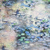 silk, blouseweight overprinted jacquard 'Monet's waterlily'