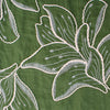 voile, embroidered cotton floral - green/natural