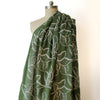 voile, embroidered cotton floral - green/natural