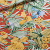 voile, Tencel blend printed woven 'breezy tropics' - jade/rust