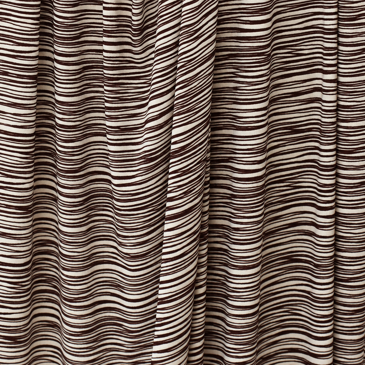 jersey knit, rayon/Spandex 'cocoa stripes', Oeko-Tex cert.