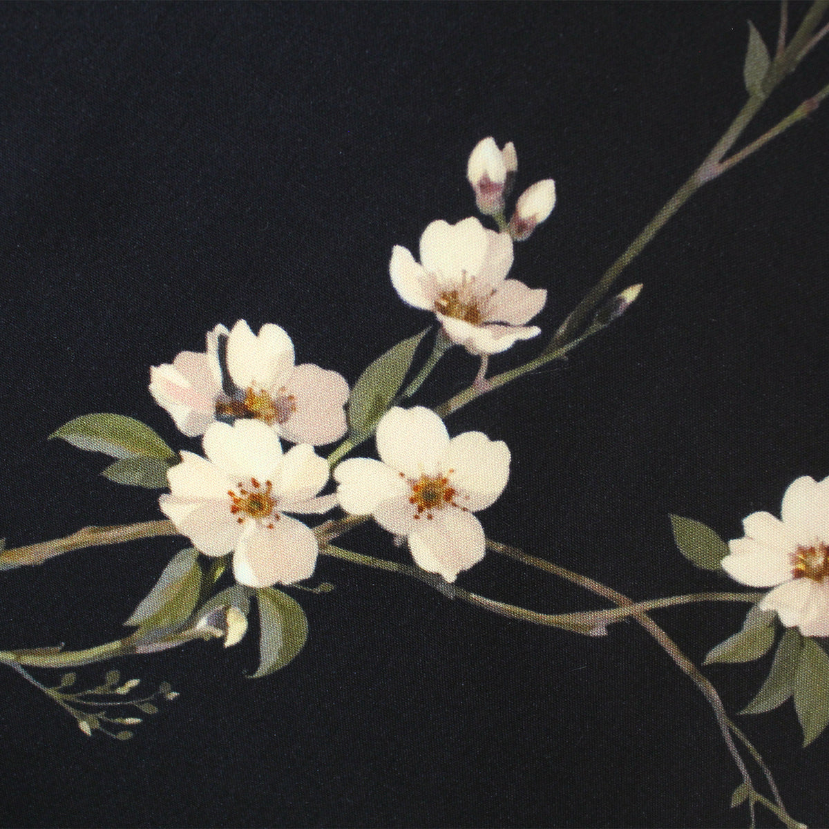 challis, printed viscose woven 'delicate flowers'