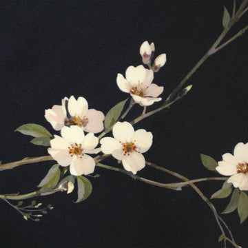 challis, printed viscose woven 'delicate flowers'