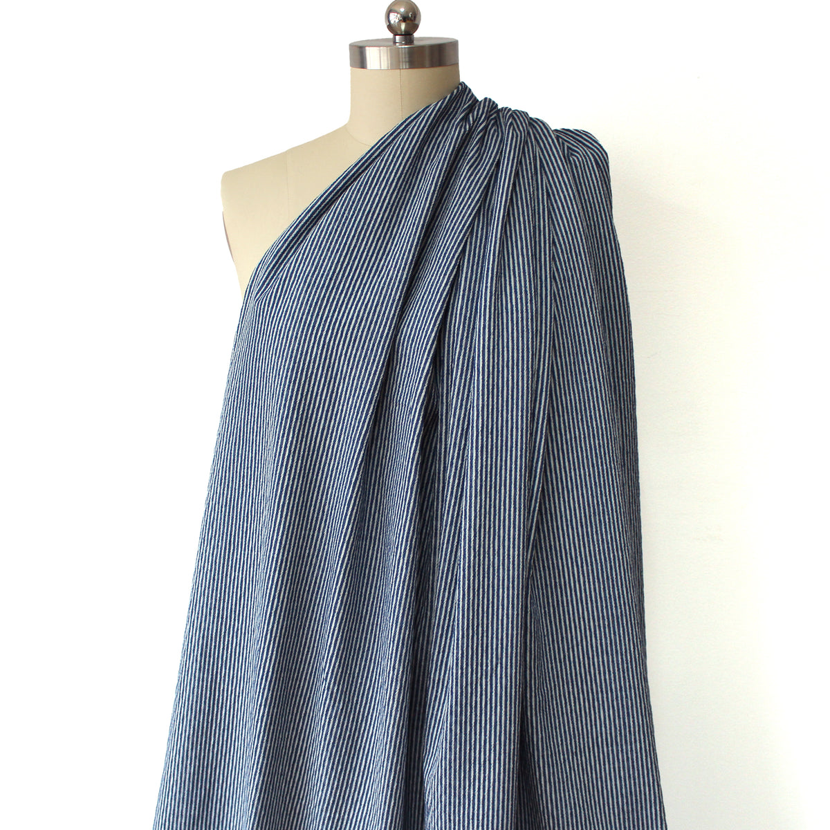 denim, reversible stripe/diamond textured novelty weave