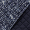 denim quilted coating, pre-quilted and lined "floral splash dye"