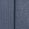 sweater knit, rayon blend pointelle/cable - heathered denim blue
