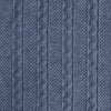 sweater knit, rayon blend pointelle/cable - heathered denim blue