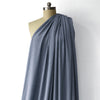 sweater knit, rayon blend pointelle/cable - heathered denim blue