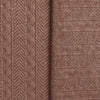sweater knit, rayon blend pointelle/cable - heathered rose