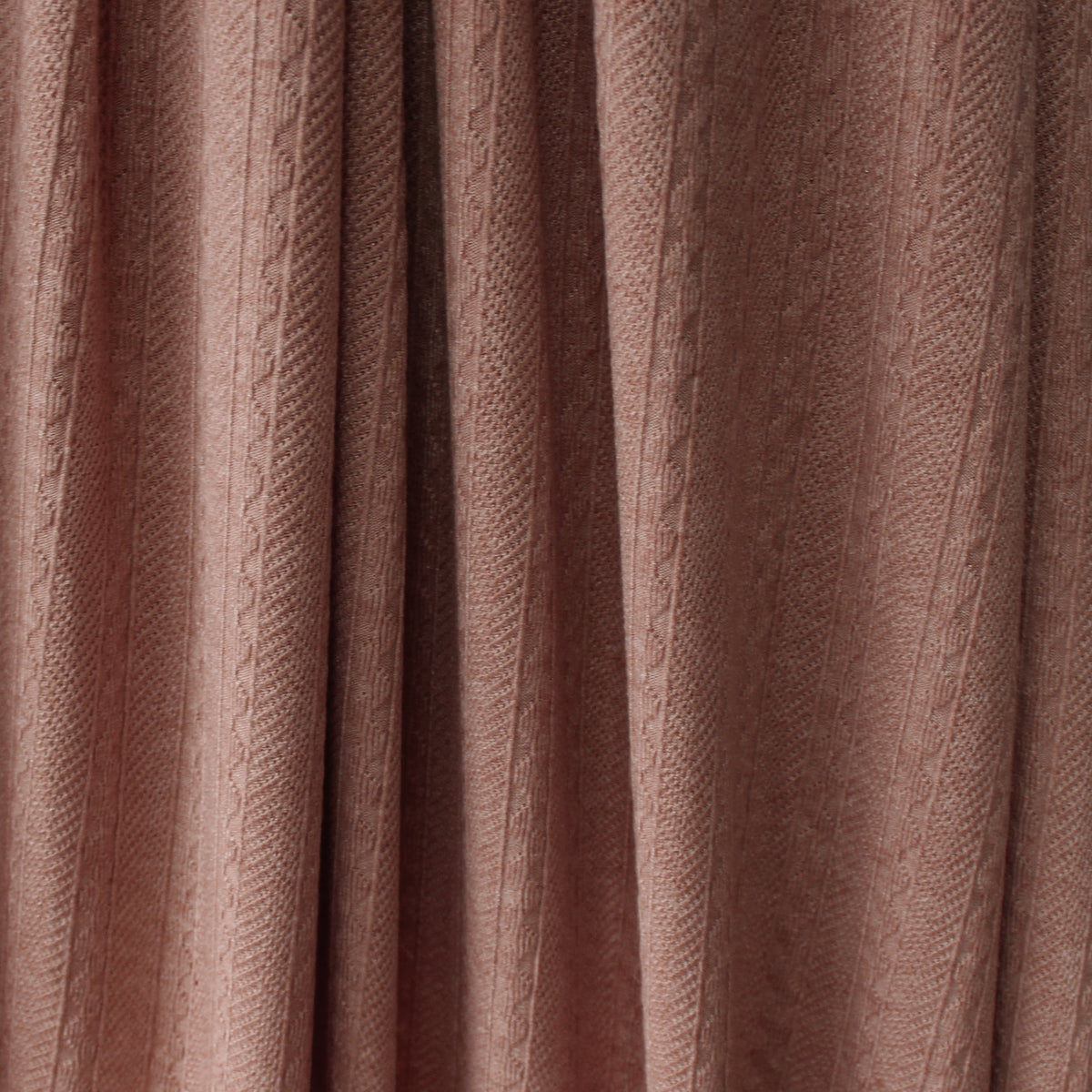 sweater knit, rayon blend pointelle/cable - heathered rose