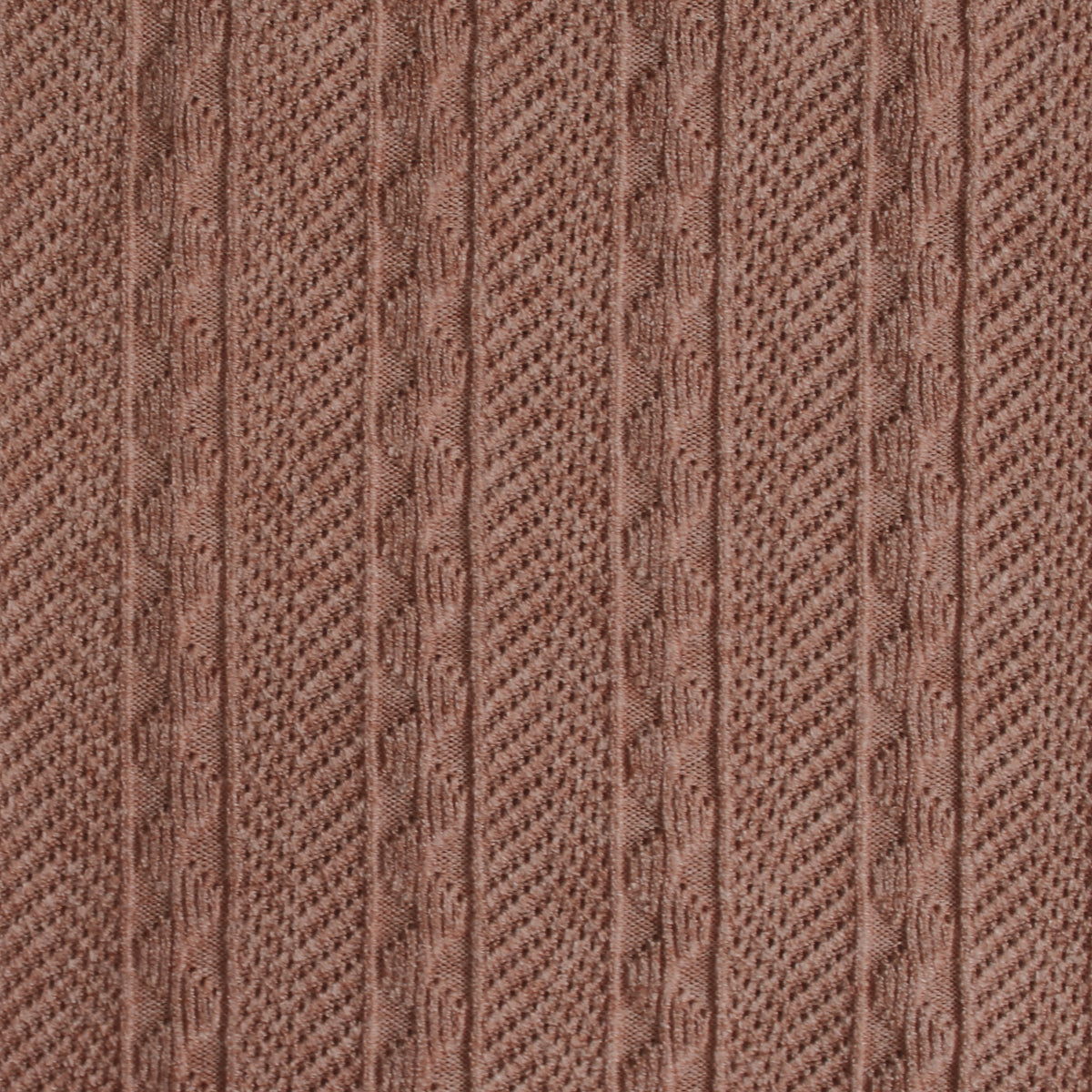 sweater knit, rayon blend pointelle/cable - heathered rose
