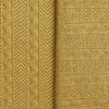 sweater knit, rayon blend pointelle/cable - heathered yellow
