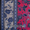 poplin, cotton woven border print 'batiky floral'