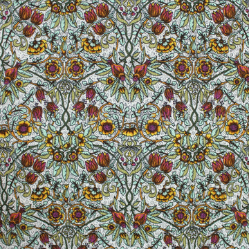 crinkled crepe, viscose woven 'nouveau flowers'