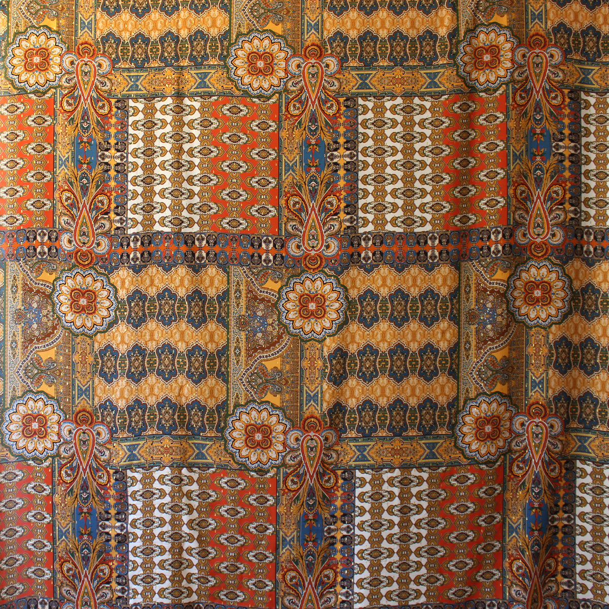 challis, viscose woven clip weave/print 'boho bazaar'
