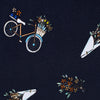 crepe, viscose blouseweight woven 'bike bouquet'