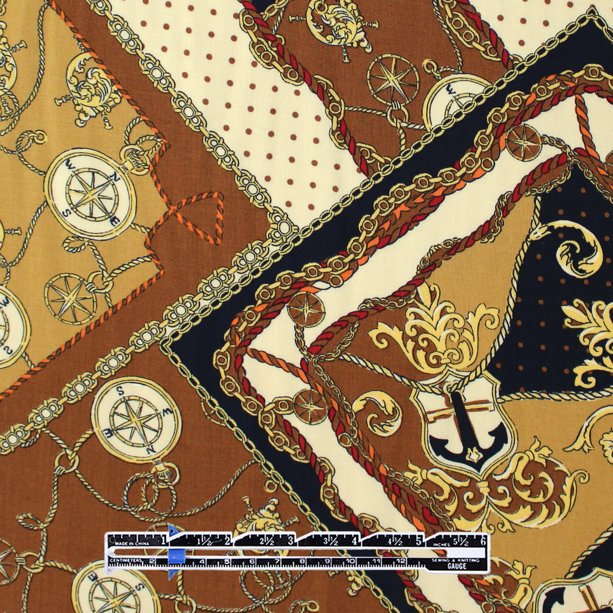 challis, viscose woven 'maritime heritage'