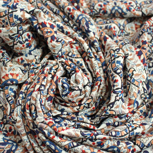 jersey knit, cotton print 'adorned paisley'