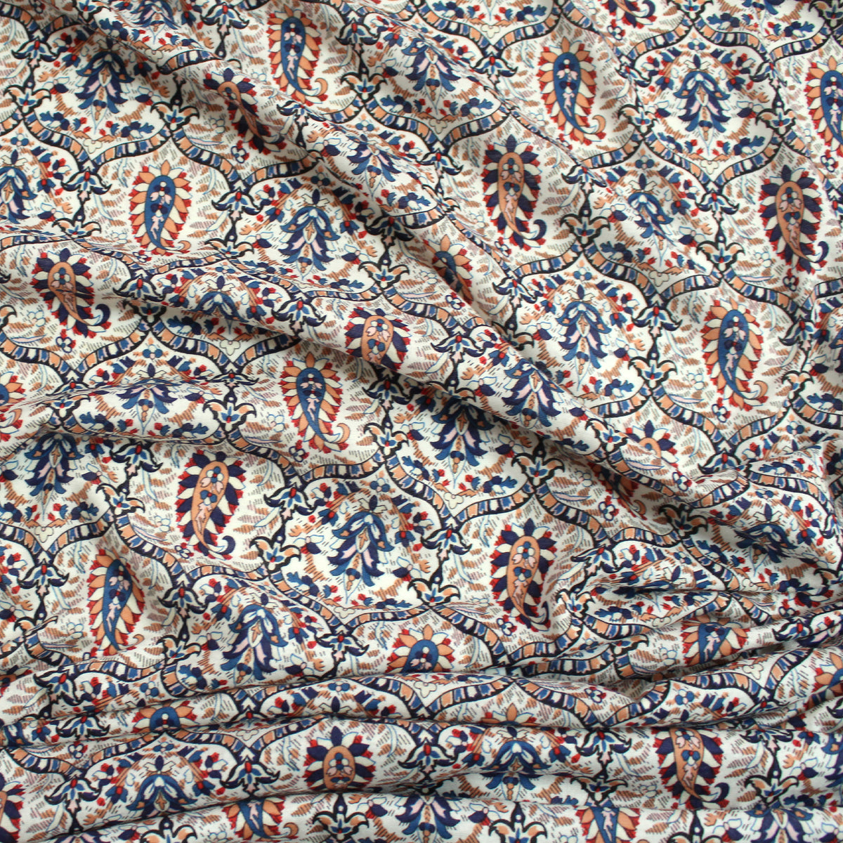 jersey knit, cotton print 'adorned paisley'