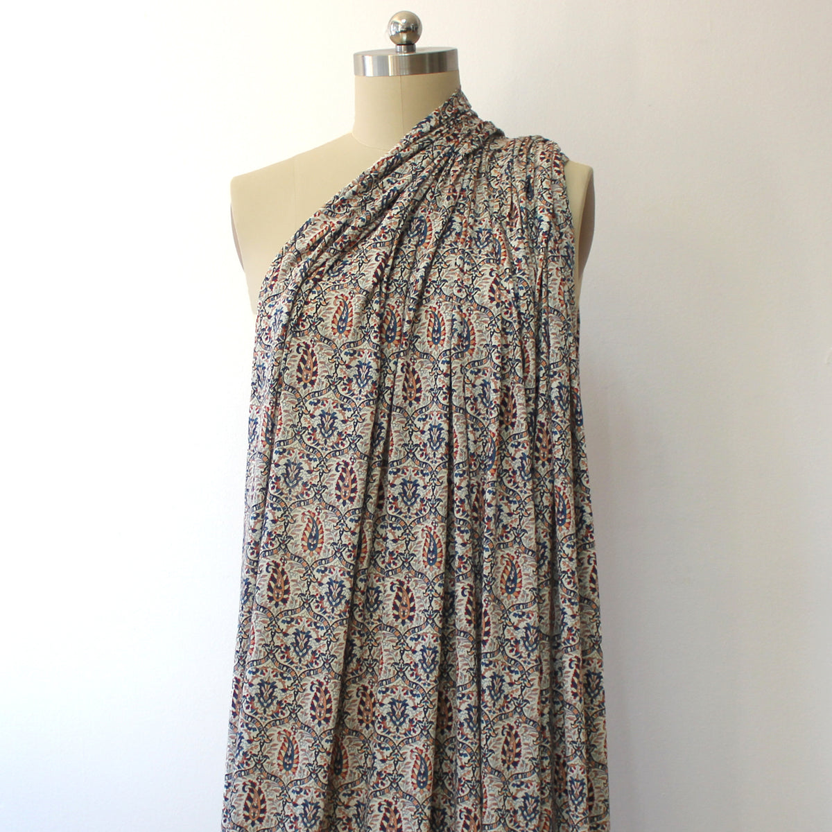jersey knit, cotton print 'adorned paisley'