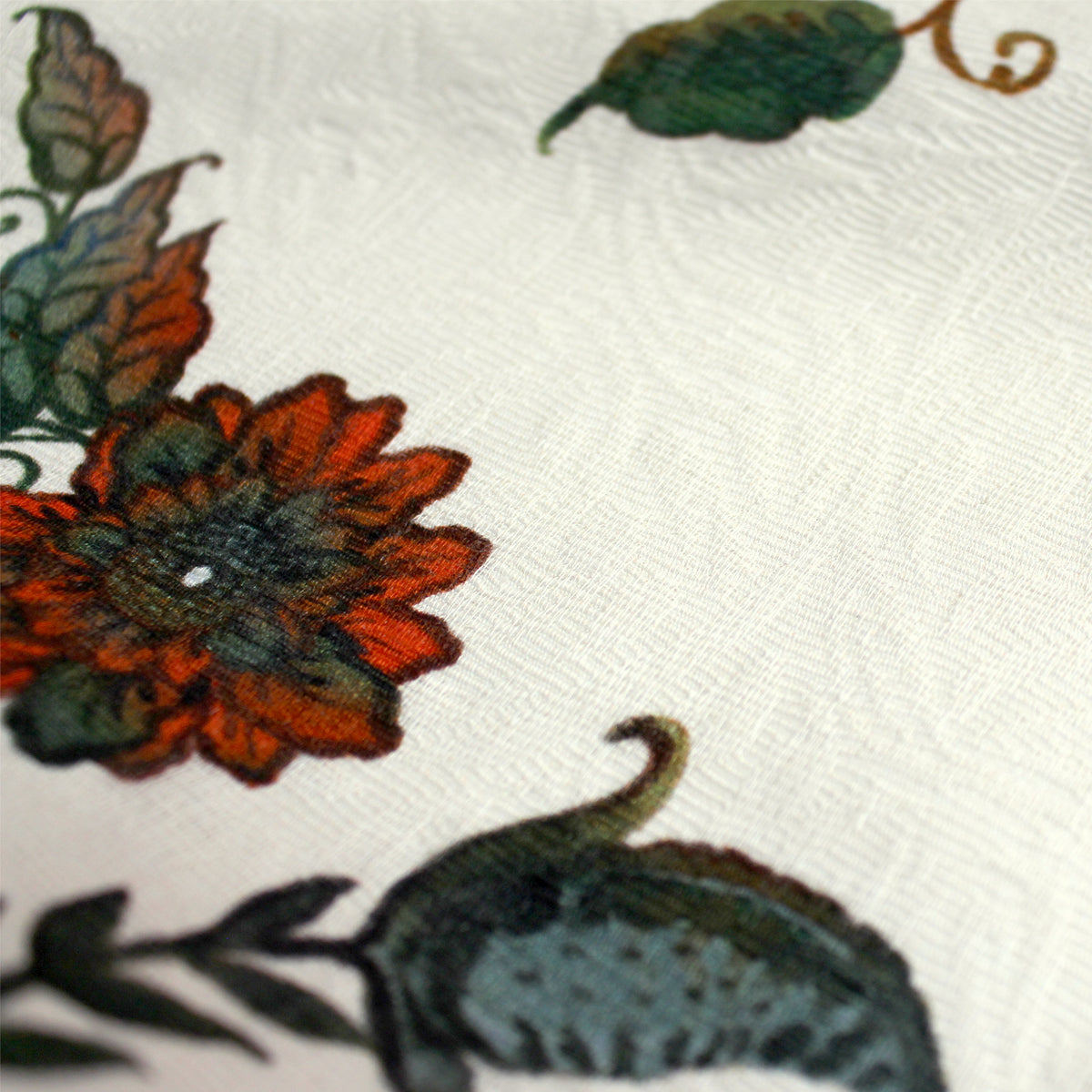 suiting, overprinted cotton jacquard woven 'rambling vine'