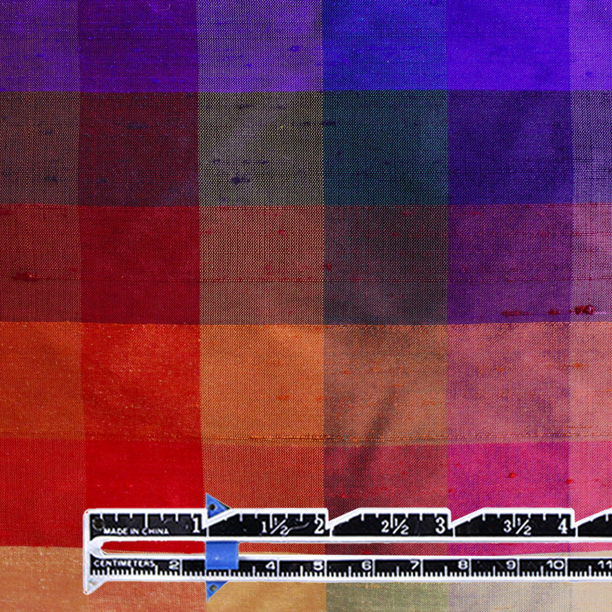silk dupioni, madras-style 'prism check' *LIMITED YARDAGE*
