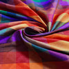 silk dupioni, madras-style 'prism check' *LIMITED YARDAGE*