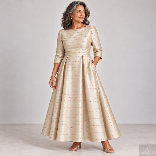 silk dupioni, tufted clipped-weave stripe 'apricot sherbet' *LIMITED YARDAGE*