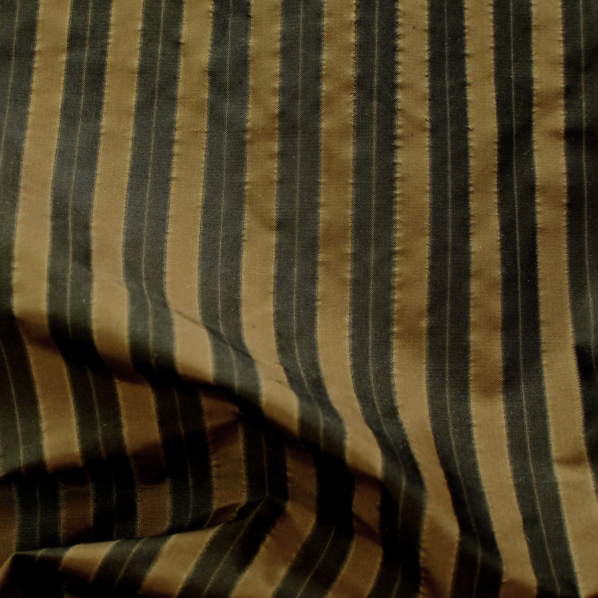 silk jacquard, vertical stripe 'antique golden stripes'