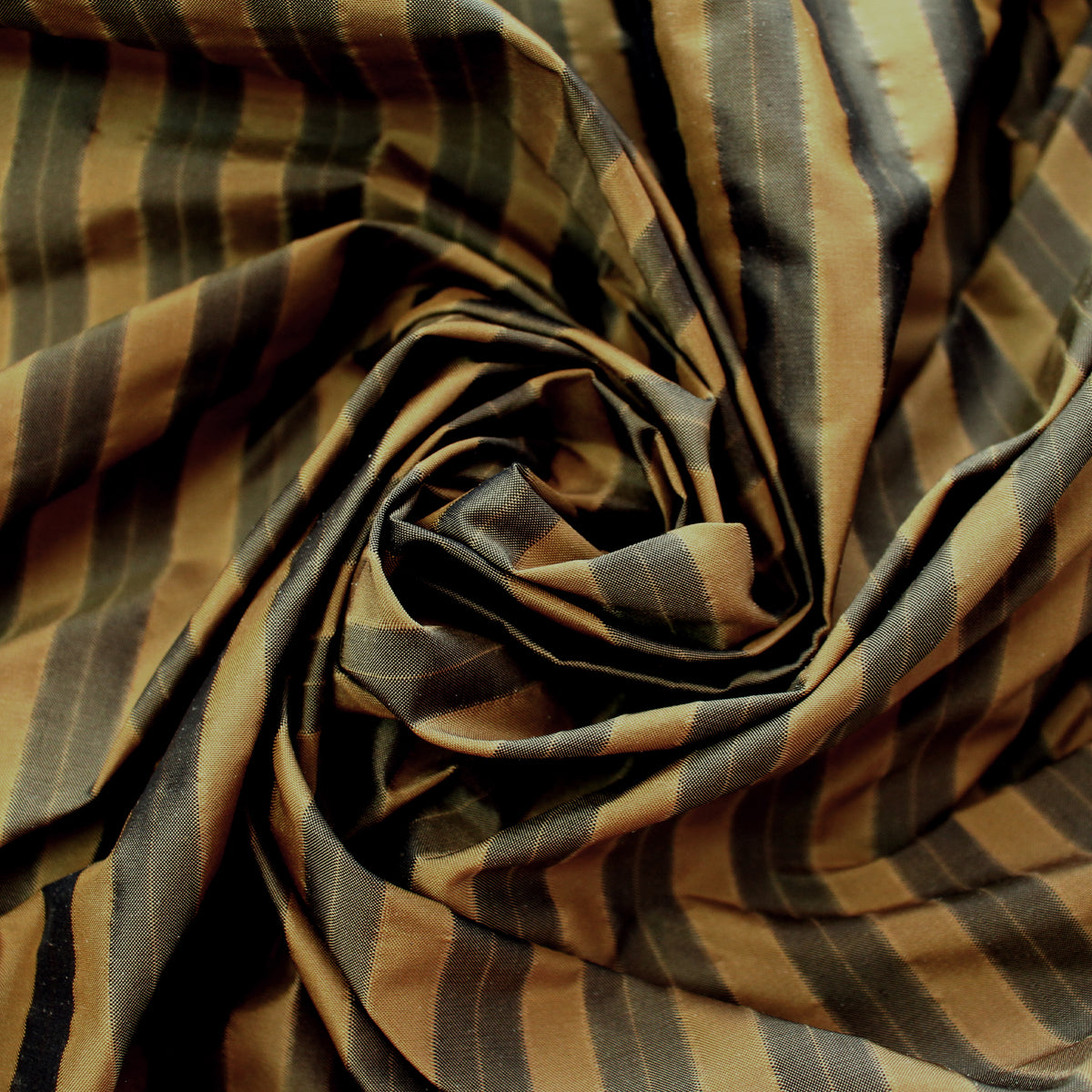 silk jacquard, vertical stripe 'antique golden stripes'