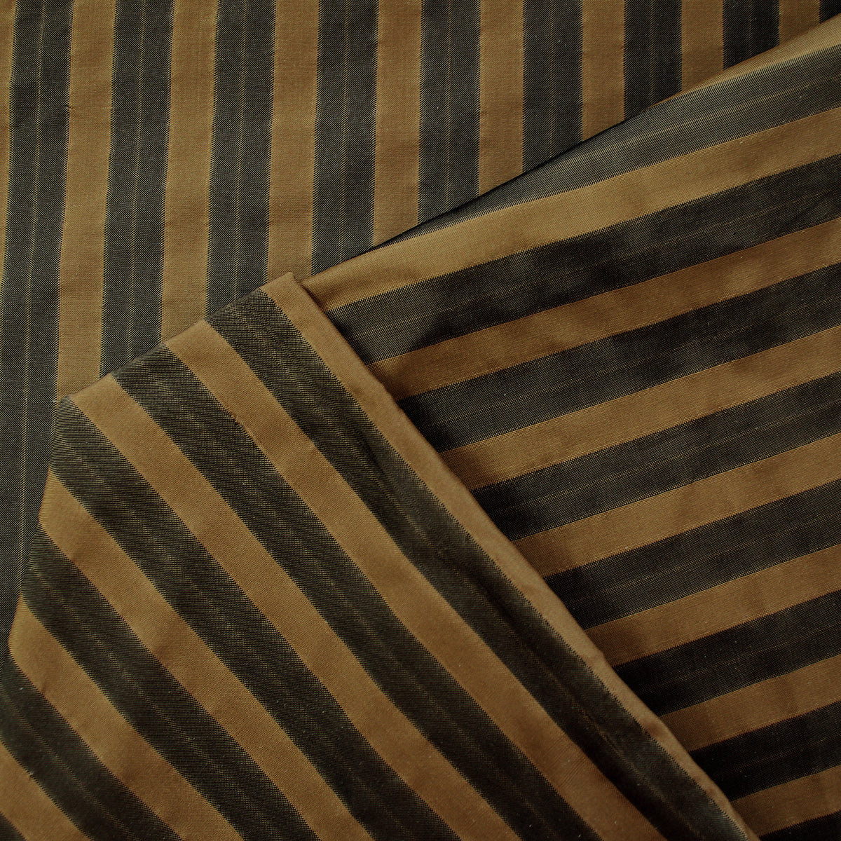 silk jacquard, vertical stripe 'antique golden stripes'