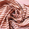 silk dupioni, yarn-dye stripe - strawberry mousse