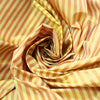 silk taffeta, vertical stripe - clementine/yellow