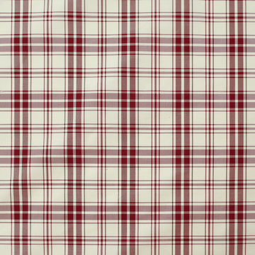 silk taffeta, tartan plaid - cranberry/oat