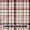 silk taffeta, tartan plaid - cranberry/oat