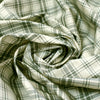 silk taffeta, tartan plaid - clover/oat