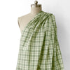 silk taffeta, tartan plaid - clover/oat