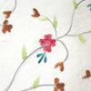 silk dupioni, hand painted embroidery 'florette'