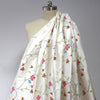 silk dupioni, hand painted embroidery 'florette'
