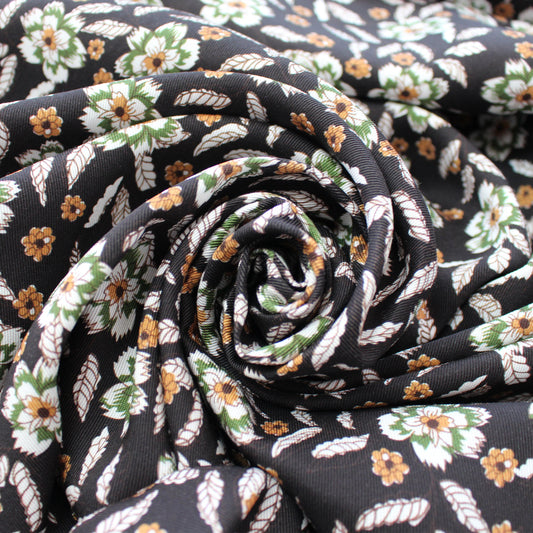 twill, Tencel dressweight 'midnight blossom'