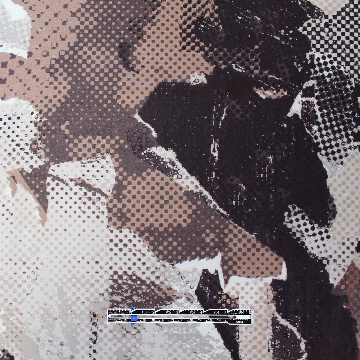 batiste, printed cotton, 'edgy halftones'